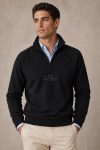 St. Tropez Charcoal, Φούτερ Half Zip σε Μαύρο Χρώμα