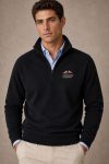 Riviera Sail Ivory, Φούτερ Half Zip σε Μαύρο Χρώμα