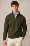 Must Have, Φούτερ Half Zip σε Χακί Χρώμα