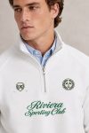 Riviera Sporting, Φούτερ Half Zip σε Λευκό Χρώμα