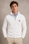 Norwegian Flag, Φούτερ Half Zip σε Λευκό Χρώμα