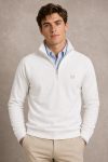 UK Royal Gold, Φούτερ Half Zip σε Λευκό Χρώμα