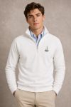 Riviera Sailboat, Φούτερ Half Zip σε Λευκό Χρώμα
