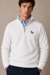 Chestnut Stallion, Φούτερ Half Zip σε Λευκό Χρώμα
