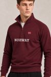Norway Varsity, Φούτερ Half Zip σε Μπορντώ Χρώμα