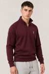 Dapper Elephant, Φούτερ Half Zip σε Μπορντώ Χρώμα