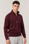 Alpine Spirit, Φούτερ Half Zip σε Μπορντώ Χρώμα
