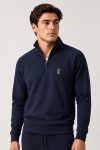 Dapper Elephant, Φούτερ Half Zip σε Μπλε Χρώμα