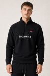 Norway Varsity, Φούτερ Half Zip σε Μαύρο Χρώμα