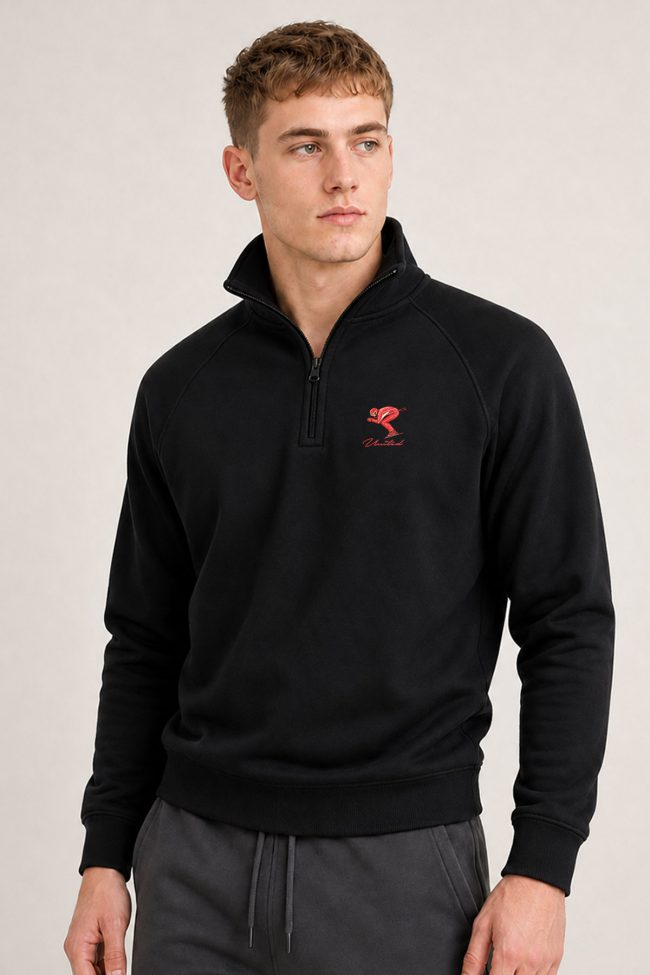 Downhill Racer, Φούτερ Half Zip σε Μαύρο Χρώμα