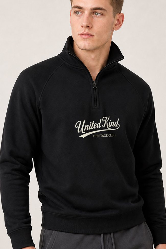 Φούτερ Half Zip United Heritage Club σε Μαύρο Χρώμα