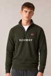 Norway Varsity, Φούτερ Half Zip σε Χακί Χρώμα