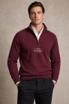 Saint Tropez Ivory, Φούτερ Half Zip σε Μπορντώ Χρώμα