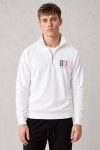 Vintage Ski, Φούτερ Half Zip σε Λευκό Χρώμα