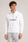 Norway Varsity, Φούτερ Half Zip σε Λευκό Χρώμα