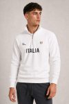 Italia Calcio, Φούτερ Half Zip σε Λευκό Χρώμα