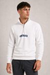 Gstaad Varsity, Φούτερ Half Zip σε Λευκό Χρώμα