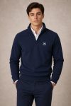 Riviera Equestrian, Φούτερ Half Zip σε Μπλε Χρώμα