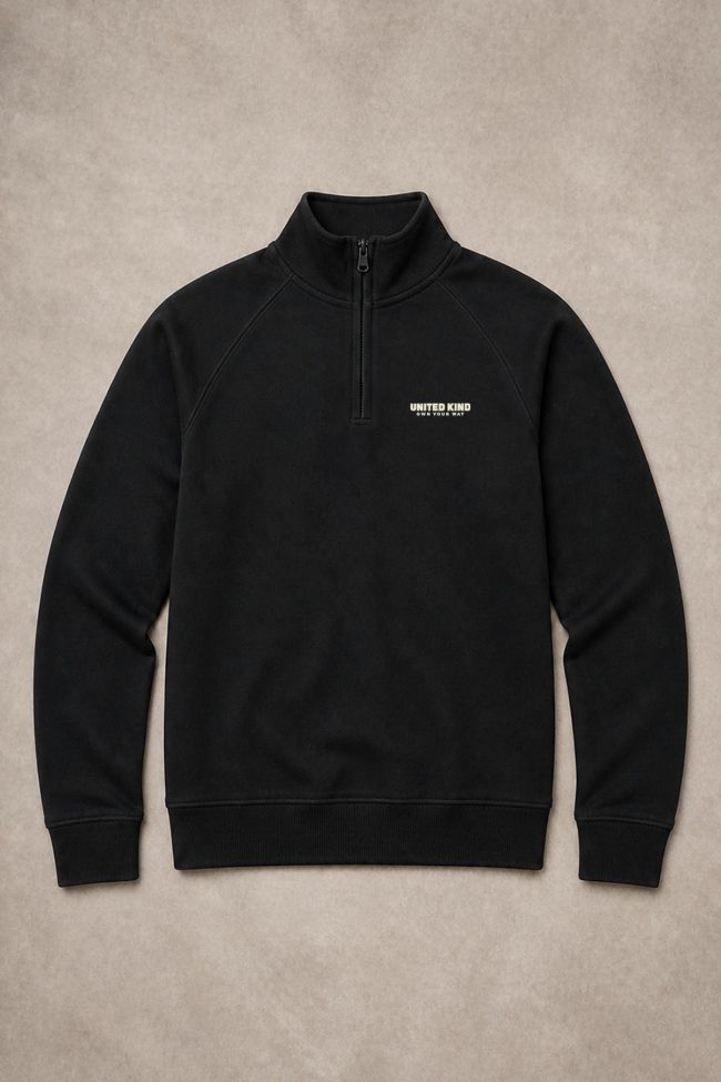 Own Your Way, Φούτερ Half Zip σε Μαύρο Χρώμα