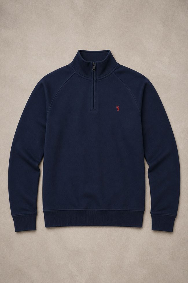 Red Tennis Serve, Φούτερ Half Zip σε Μπλε Χρώμα