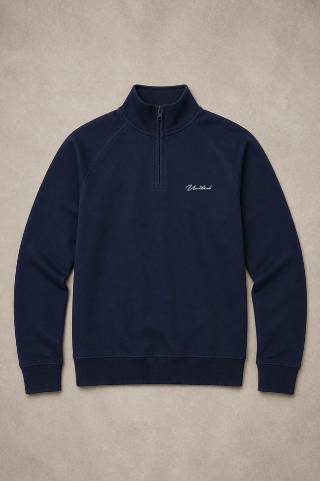 United, Φούτερ Half Zip σε Μπλε Χρώμα