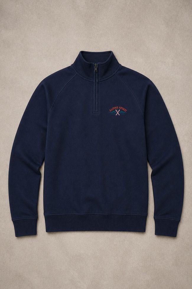 Alpine Spirit Mini, Φούτερ Half Zip σε Μπλε Χρώμα